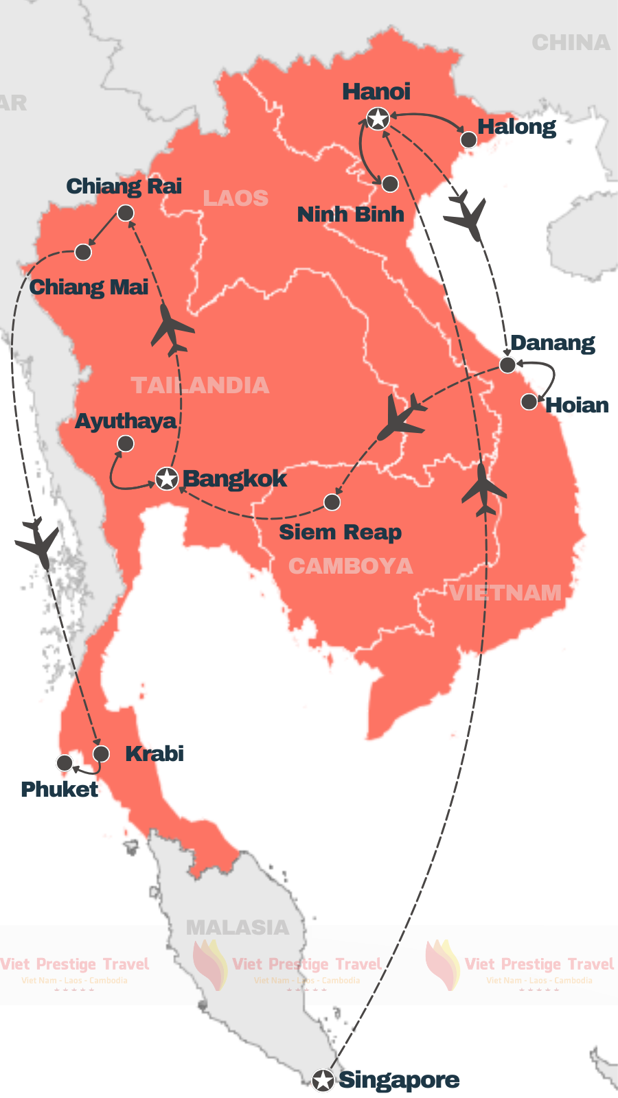 CIRCUITO POR SINGAPUR VIETNAM CAMBOYA Y TAILANDIA