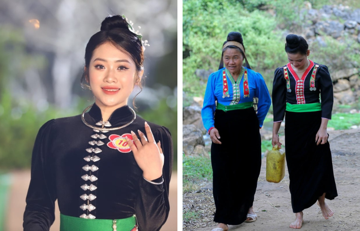 La vestimenta tradicional del pueblo Thai Den es muy distintiva y rica en simbolismo cultural