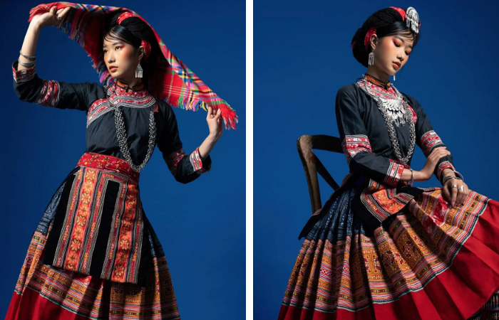 Los diversos y elaborados estampados dan un toque único al vestuario de los Hmong